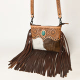 American Darling ADBGZ614 Crossbody Hand Tooled Hair-On Genuine Leather Women Bag Western Handbag Purse