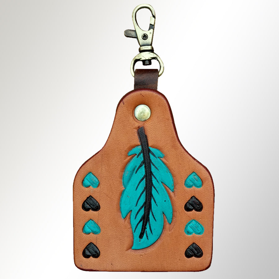 American Darling ADKRX116 Hand Painted Genuine Leather Keyring – by Hilason – Cowboy and equestrian accessories