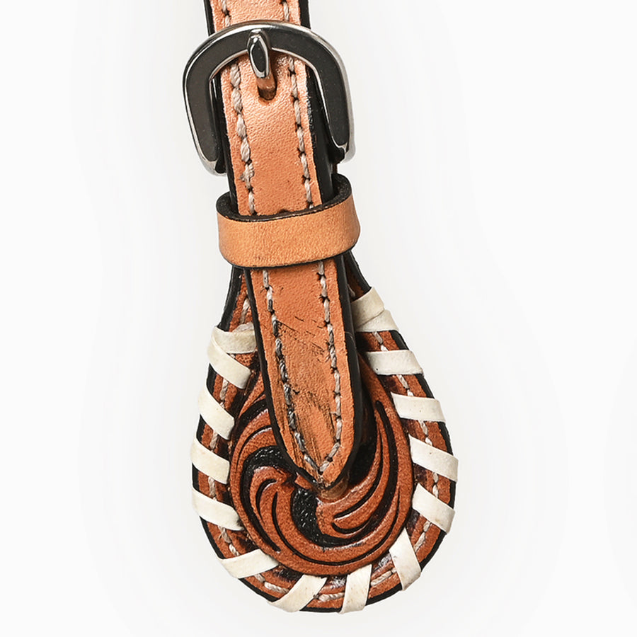 Bar H Equine Leather Spurs Straps for Adults Western Womens Spur Horse Riding Barrel Racing Show and Rodeo Strap Adult Women