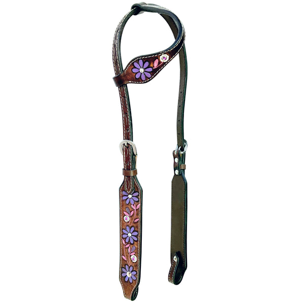 Bar H Equine American Leather H. Saddle Tk. One Ear Headstall | Breast by Hilason – Cowboy and equestrian accessories