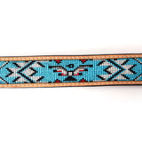 American Darling ADBLF144-L Beautifully Hand Tooled Genuine American Leather Belt Men and  Women Beaded