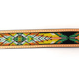 American Darling ADBLF145-L Beautifully Hand Tooled Genuine American Leather Belt Men and  Women Beaded