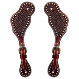 Bar H Equine H. Riding W. Leather Spurs Straps for Adults Womens – by Hilason – Cowboy and equestrian accessories