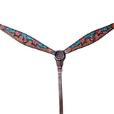 HILASON W. H. Breast Collar American Leather Floral by Hilason – Cowboy and equestrian accessories