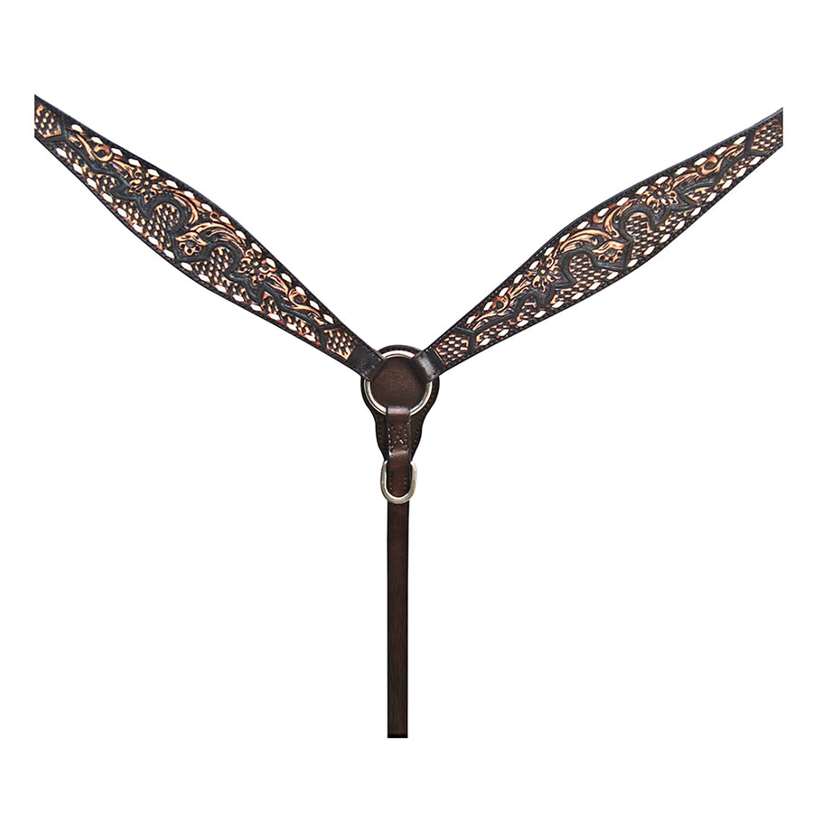 HILASON W. H. Breast Collar American Leather Floral by Hilason – Cowboy and equestrian accessories