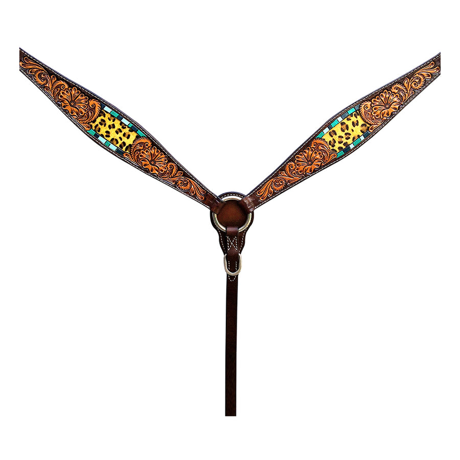 HILASON W. H. Floral Breast Collar American Leather by Hilason – Cowboy and equestrian accessories