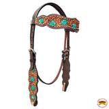 HILASON Western Horse Headstall & Breast Collar American Leather Hand Carving