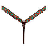 HILASON W. H. Floral Headstall Breast Collar Set American Leather by Hilason – Cowboy and equestrian accessories