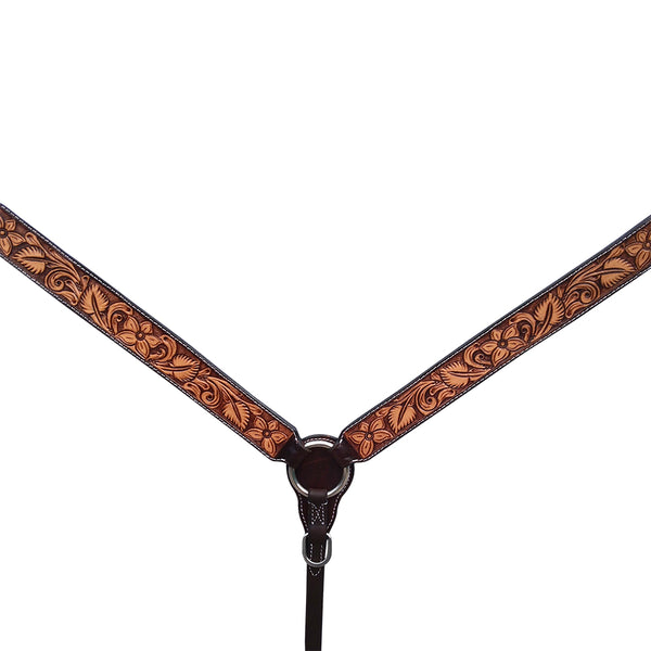 Bar H Equine Genuine W. American Leather H. Premium Headstall & Breast by Hilason – Cowboy and equestrian accessories