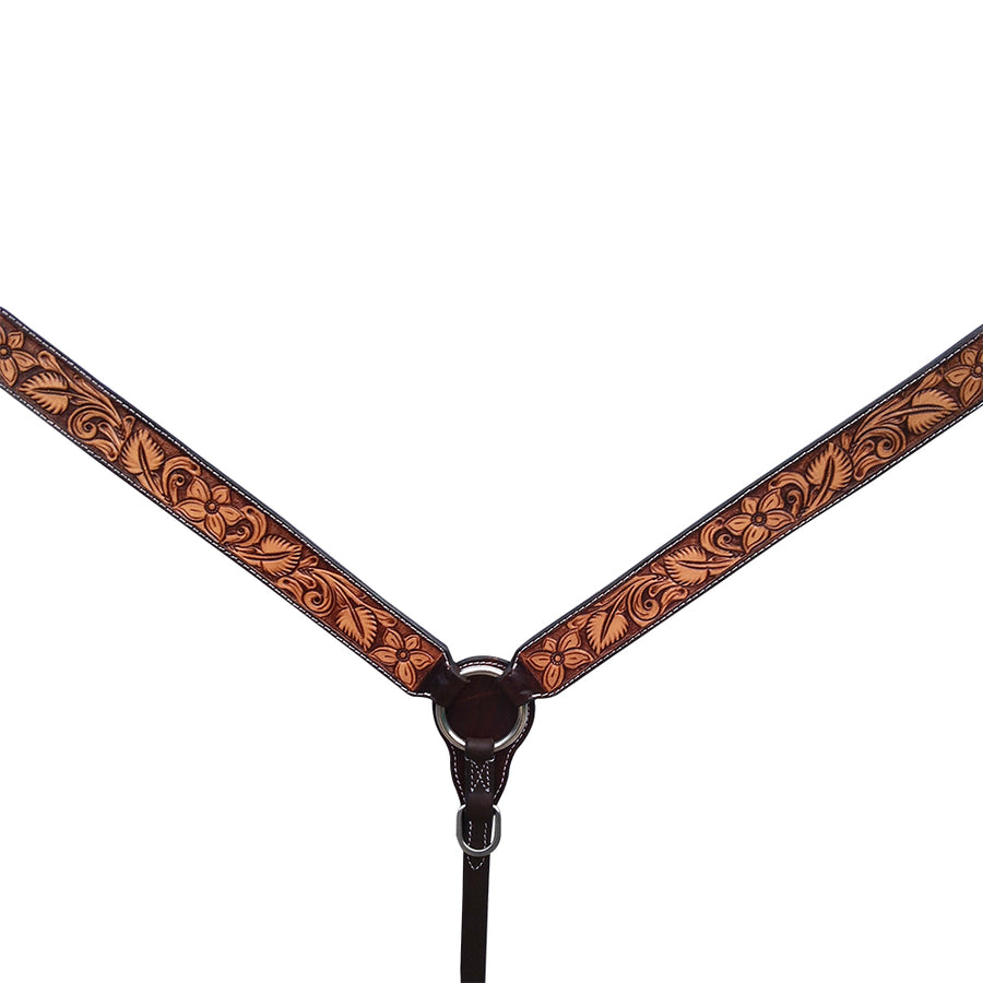 Bar H Equine Genuine Western American Leather Horse Breast Collar - Uhorse