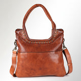 Spaghetti Western Swc178Tan Tote Vintage Handmade Drum Dyed Genuine European Cowhide Leather Women Bag Western Handbag Purse