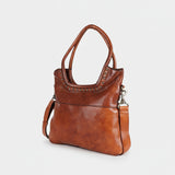 Spaghetti W. Swc178Tan Tote Vintage Handmade Drum Dyed Genuine by Hilason – Cowboy and equestrian accessories