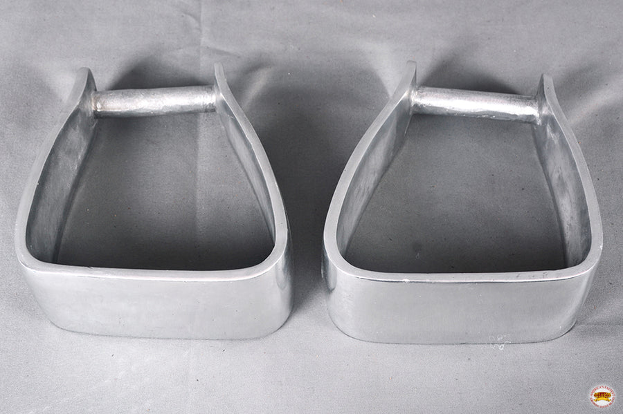 HILASON Aluminum Slanted Western Horse Stirrups 7 Inch | for Horses Lightweight