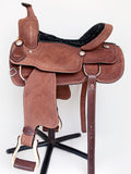 Comfytack Western Horse Saddle Genuine Leather Trail Roping Ranch Tack Set