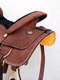 Comfytack Western Horse Saddle Genuine Leather Trail Roping Ranch Tack Set