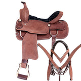 17 In W. H. Saddle Genuine Leather Trail Roping Ranch Tk. Set – by Hilason – Cowboy and equestrian accessories