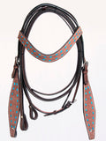 Comfytack Western Horse Saddle Genuine Leather Trail Roping Ranch Tack Set