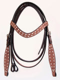 Comfytack Western Horse Saddle Genuine Leather Trail Roping Ranch Tack Set