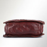 Spaghetti Western Swc133Cg Tote Vintage Handmade Drum Dyed Genuine European Cowhide Leather Women Bag Western Handbag Purse