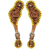 Bar H Equine H. Riding W. Leather Spurs Straps for Adults Womens – by Hilason – Cowboy and equestrian accessories