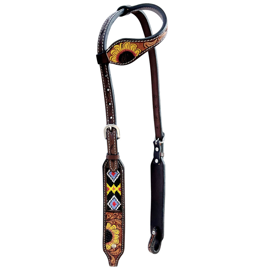 Bar H Equine American Leather H. Saddle Tk. One Ear Headstall | Breast by Hilason – Cowboy and equestrian accessories