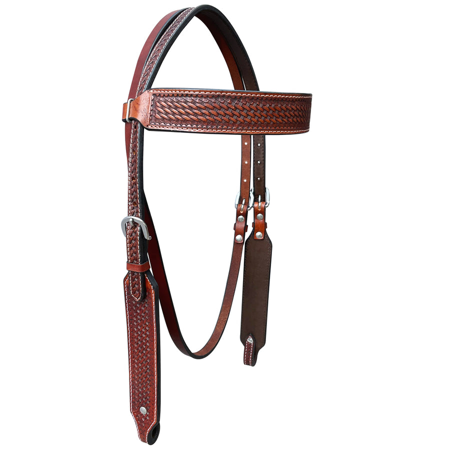 Bar H Equine Genuine Western American Leather Horse Headstall - Uhorse