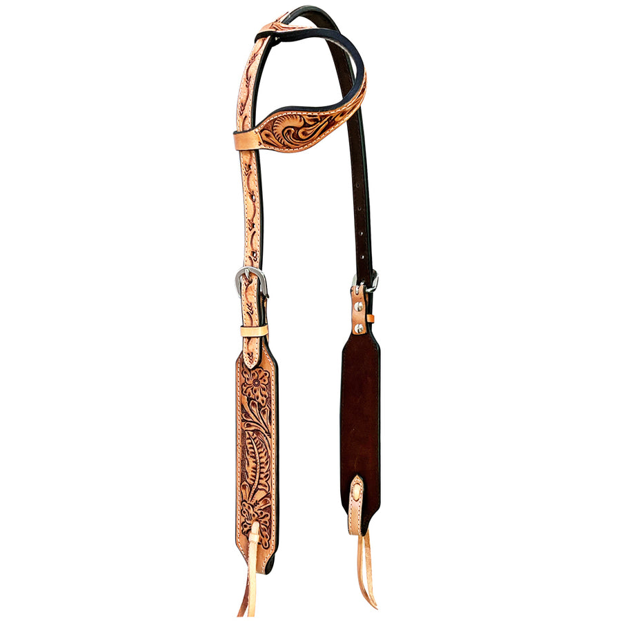 Bar H Equine American Leather Horse Saddle Tack One Ear Headstall | Browband Headstall - Uhorse