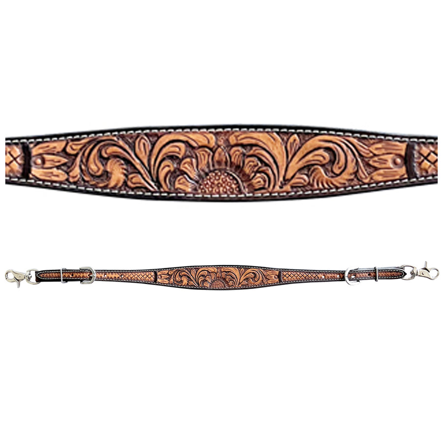 Bar H Equine Genuine Western American Leather Horse Wither Strap - Uhorse