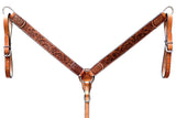 Bar H Equine American Leather Horse Saddle Tack One Ear Headstall | Breast Collar | Browband Headstall | Wither Strap | Tack Set BER269