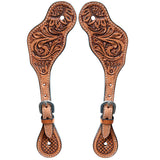 Bar H Equine H. Riding W. Leather Spurs Straps for Adults Womens – by Hilason – Cowboy and equestrian accessories