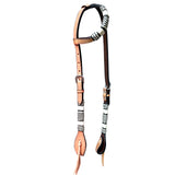 Bar H Equine American Leather Horse Saddle Tack One Ear Headstall | Breast Collar | Browband Headstall | Spur Straps | Wither Strap | Tack Set BER272