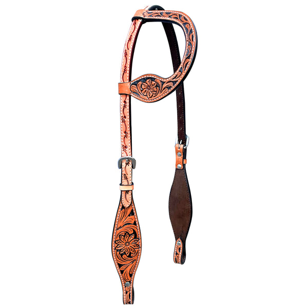 Bar H Equine Genuine Western American Leather Horse Headstall and Breast Collar Set - Uhorse