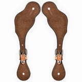 Bar H Equine Leather Spurs Straps for Adults Western Womens Spur Horse Riding Barrel Racing Show and Rodeo Strap Adult Women