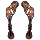 Bar H Equine H. Riding W. Leather Spurs Straps for Adults Womens – by Hilason – Cowboy and equestrian accessories