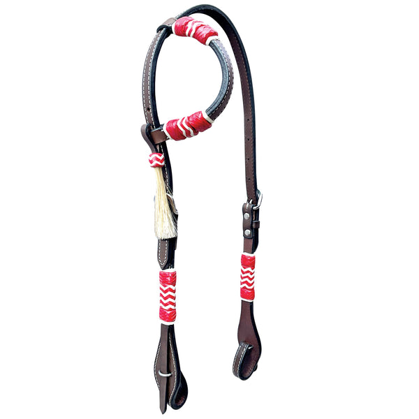 Bar H Equine American Leather H. Saddle Tk. One Ear Headstall | Breast by Hilason – Cowboy and equestrian accessories