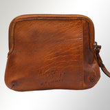 Never Mind Nmbgm121 Coin Purse Vintage Handmade Genuine Cowhide Leather Women Bag Western Handbag Purse