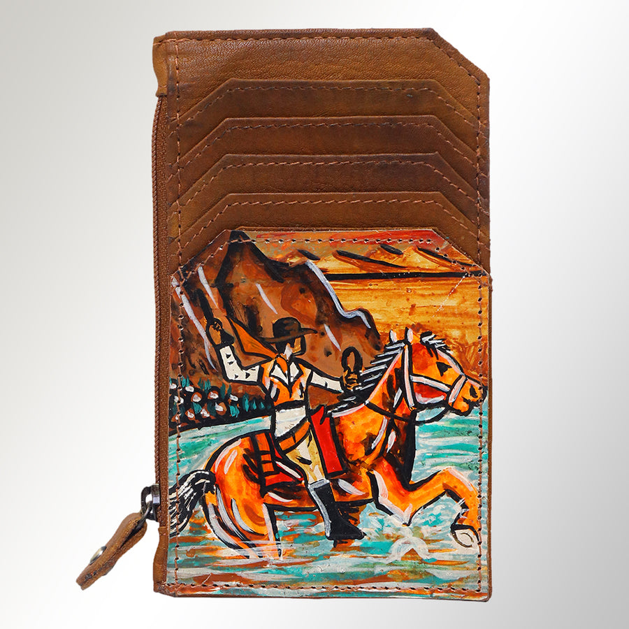 American Darling ADCCM101R28 Card-Holder Genuine Leather Women Bag W. by Hilason – Cowboy and equestrian accessories