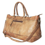 Never Mind Nmbg136B Duffel Vintage Handmade Genuine Cowhide Leather Women Bag Western Handbag Purse