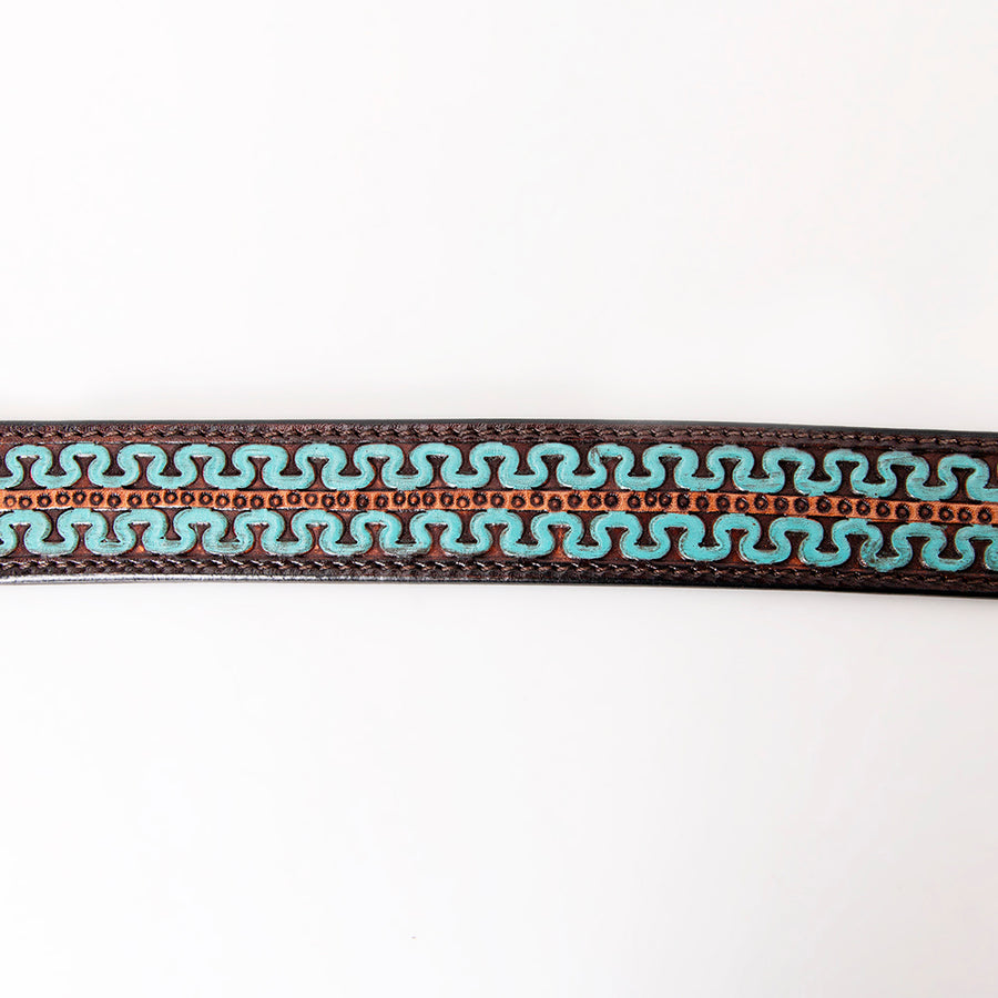 HILASON Western Genuine Leather Heavy Duty Hand Painted Dog Collar