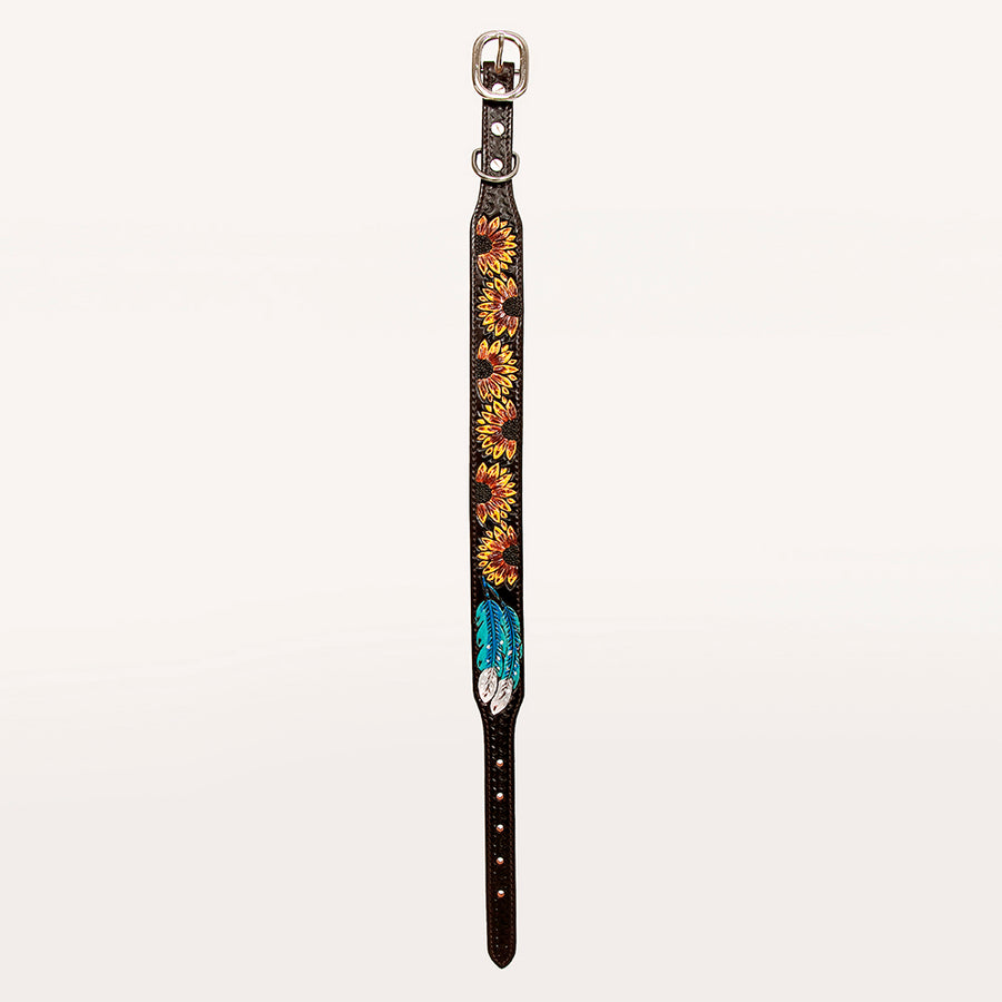 HILASON Western Genuine Leather Heavy Duty Hand Painted Dog Collar