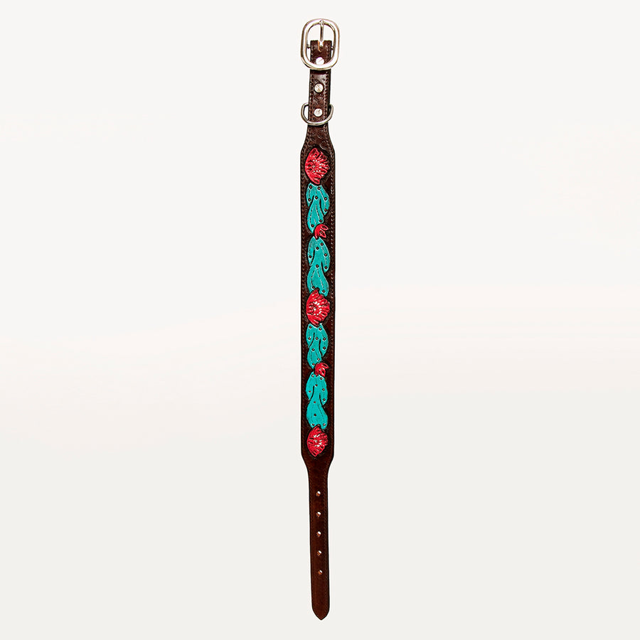 HILASON Western Genuine Leather Heavy Duty Hand Painted Dog Collar