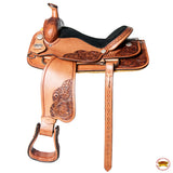 16 In Western Horse Saddle American Leather Ranch Roping Cowboy Hilason - Uhorse