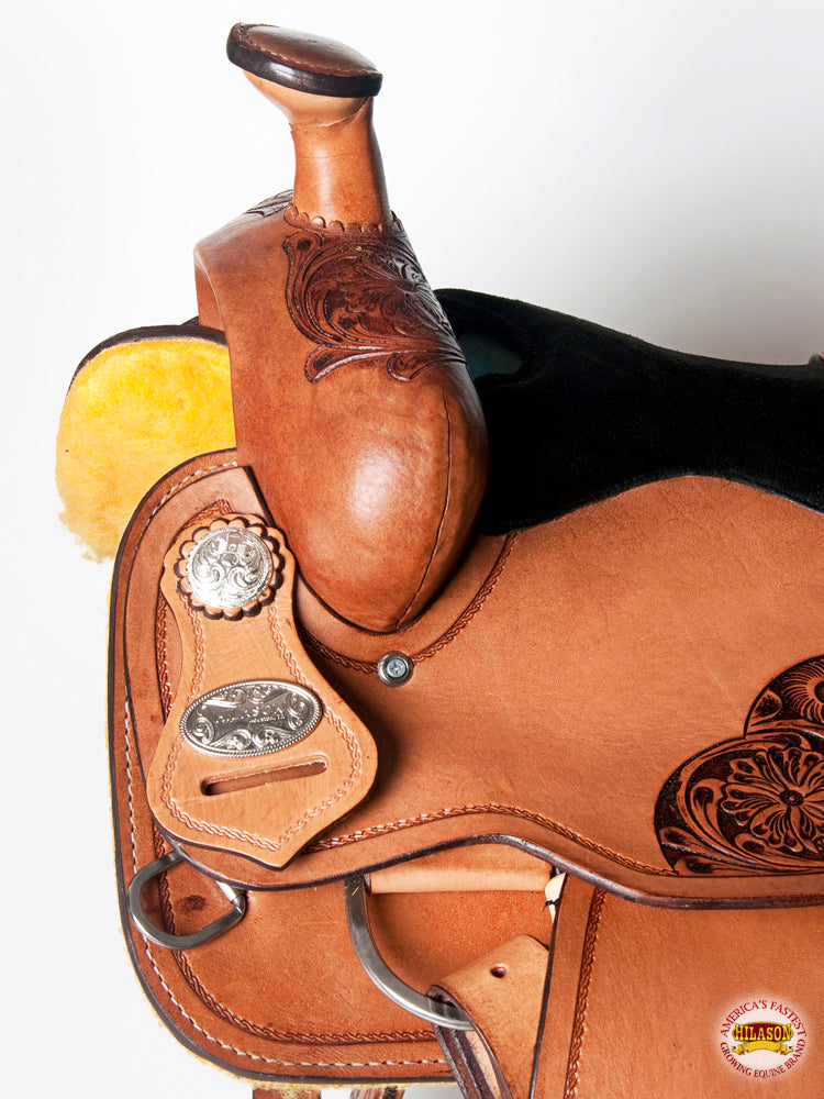 HILASON Western Horse Saddle American Leather Ranch Roping Cowboy | Hand Tooled Wade & For Horses