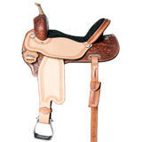 16 In Western Horse Barrel Racing Saddle Trail Pleasure American Leather Hilason - Uhorse