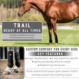Hilason Wesern Horse Medicine Sports Boots Front Rear Hind Leg 4 Pack Wine