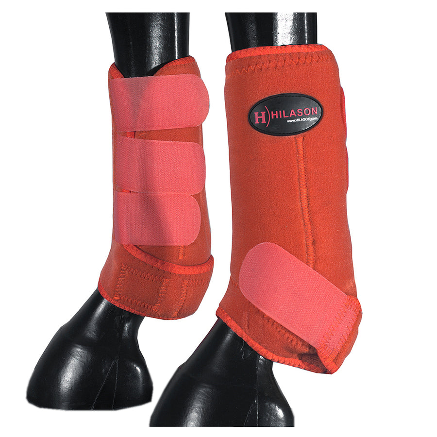 HILASON Horse Front Leg Neoprene Shock Absorbing Sport Boot Red Small - Hilason