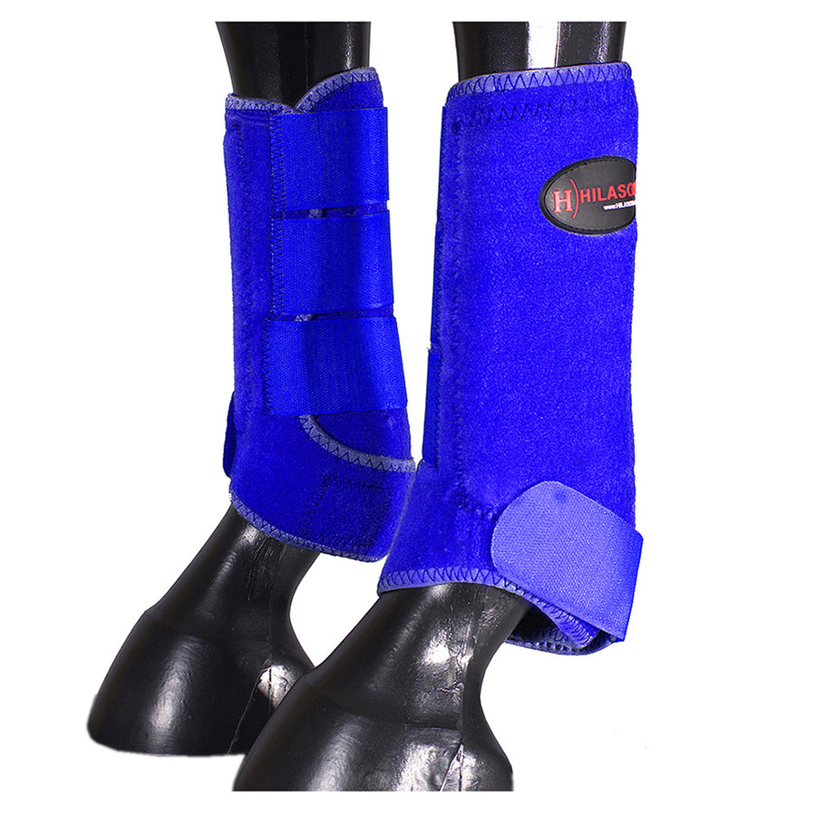 HILASON Horse Front Leg Neoprene Shock Absorbing Sport Boot Blue Small - Uhorse