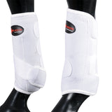 L M S Hilason Horse Hind Leg Ultimate Sports Boots Pair White