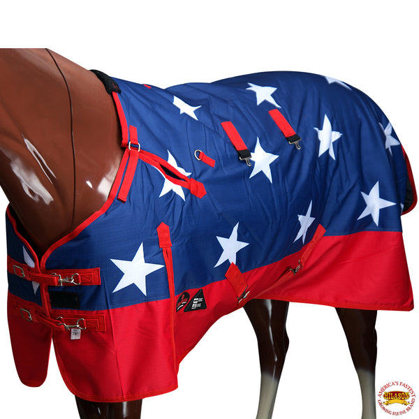 Hilason 600D Winter Waterproof Miniature Horse Turnout Blanket US Flag - Uhorse