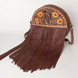 American Darling ADBG846 Canteen Hand Tooled Genuine Leather Women Bag Western Handbag Purse